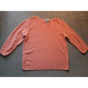 Vintage Carly Blake Women's Medium M Top 3/4 Sleeve Pink Made in USA knit